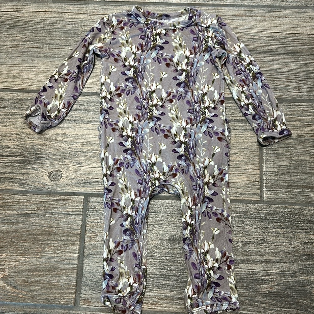 Posh Peanut Long Sleeved Ruffled Romper